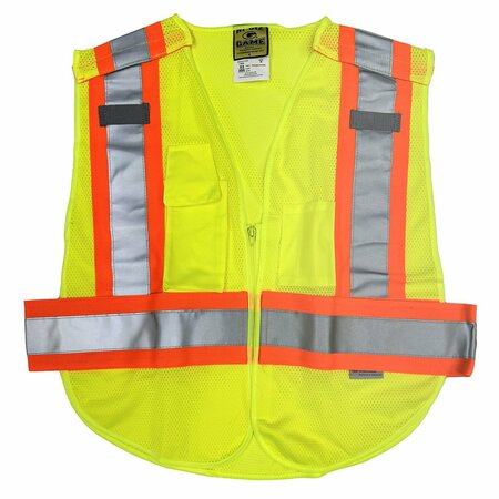 GAME WORKWEAR The 5-Point Breakaway Mesh Vest, Yellow, Size 4X I-684